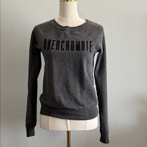 Abercrombie & Fitch Gray Crewneck Logo Sweatshirt XS